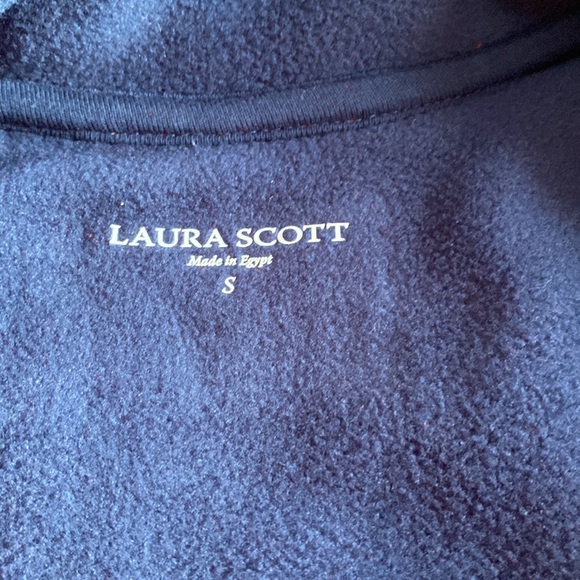 💟Half Price Bundle Add-on💟NWT Laura Scott fleece style vest jacket red/navy - Picture 10 of 13